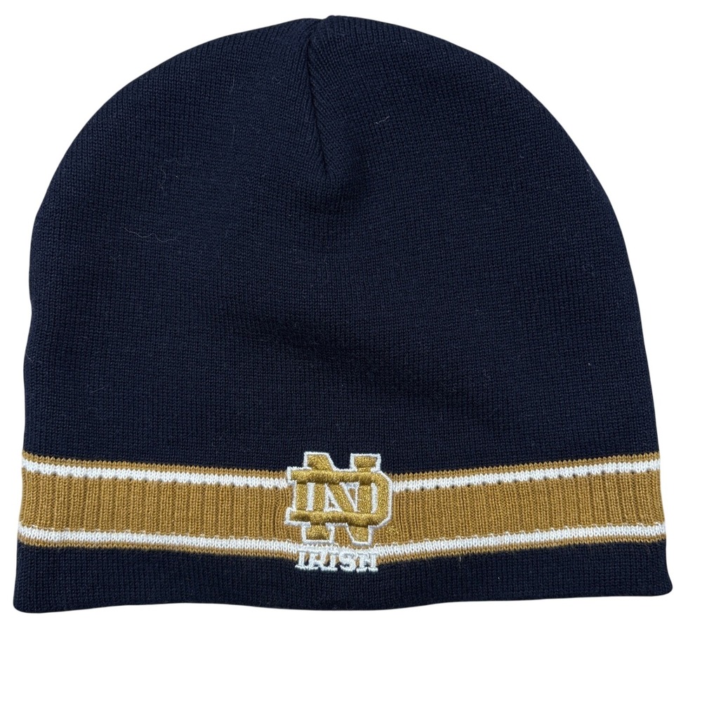 Top of the World Notre Dame Beanie Hat Unisex Navy Collegiate Sporty Preppy VTG